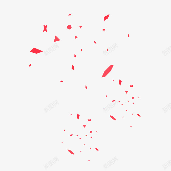红色碎纸屑png免抠素材_新图网 https://ixintu.com 海报元素 漂浮 碎纸屑 红色 纸屑