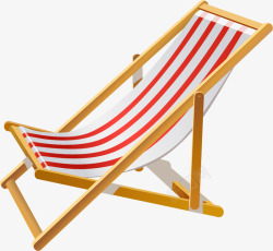 睡椅手绘沙滩睡椅高清图片