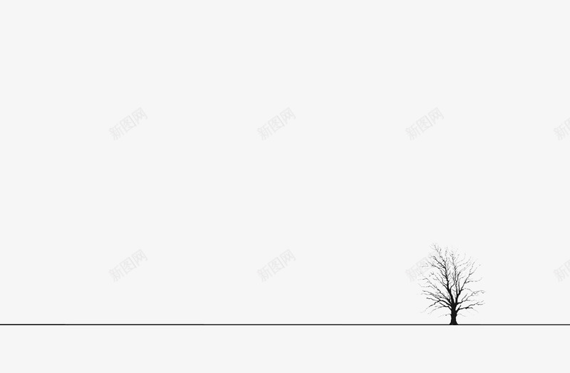 一棵枯树png免抠素材_新图网 https://ixintu.com banner背景 枯树 直线 黑色 分界线