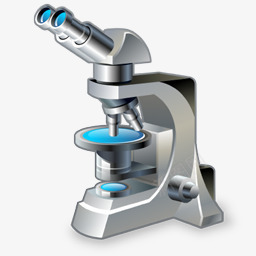 3D医疗物品显微镜图标图标