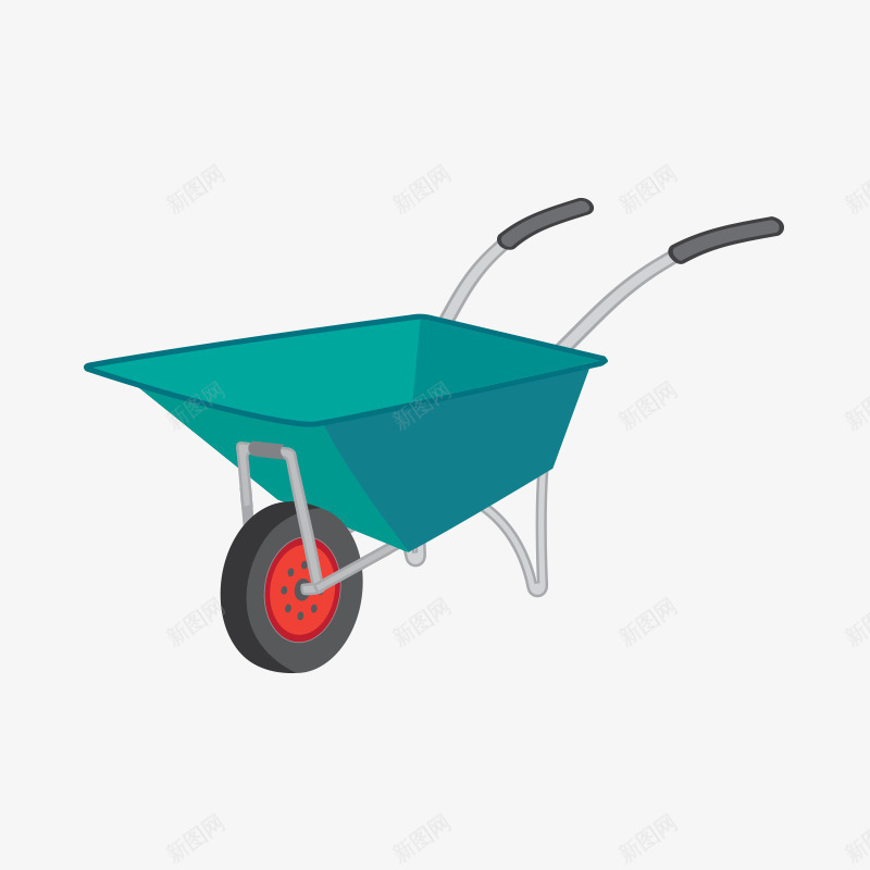 推车png免抠素材_新图网 https://ixintu.com 工地元素 工地工具 推车 装修工具