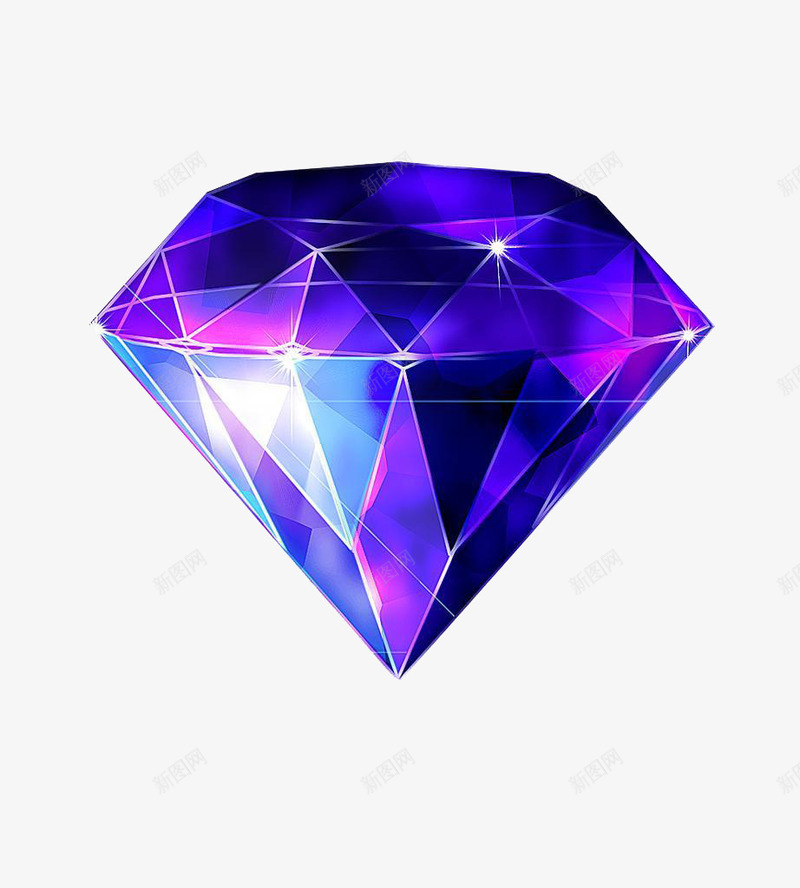 精美紫钻png免抠素材_新图网 https://ixintu.com 璀璨 紫钻 装饰 钻石