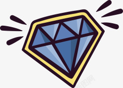 耀眼钻石蓝色耀眼的钻石矢量图高清图片