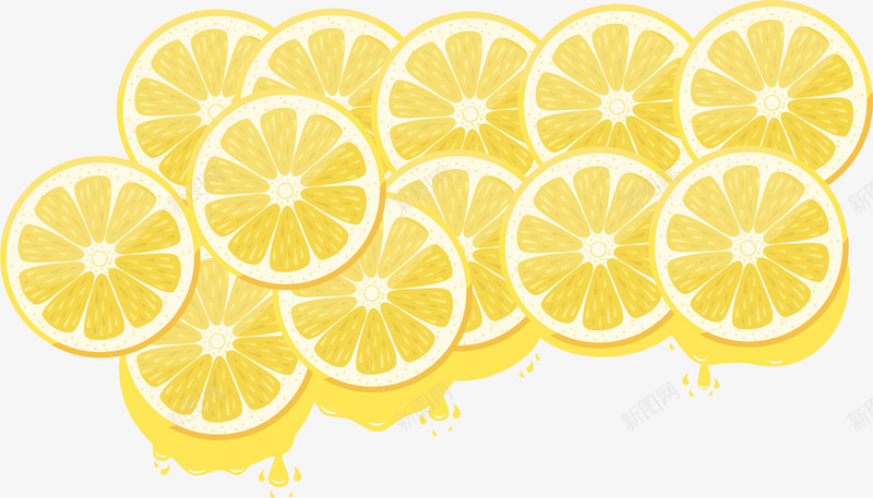 多汁柠檬片png免抠素材_新图网 https://ixintu.com 夏日 柠檬片 营养元素 补水美白