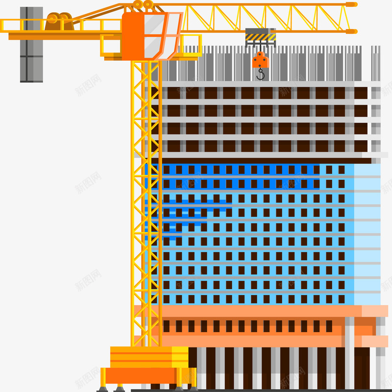 高楼房屋修建工地图png免抠素材_新图网 https://ixintu.com 修建房屋 卡通装修 工地 彩色 房屋修建 矢量装修 装修 装修工具 装修工地 装修物品 高楼