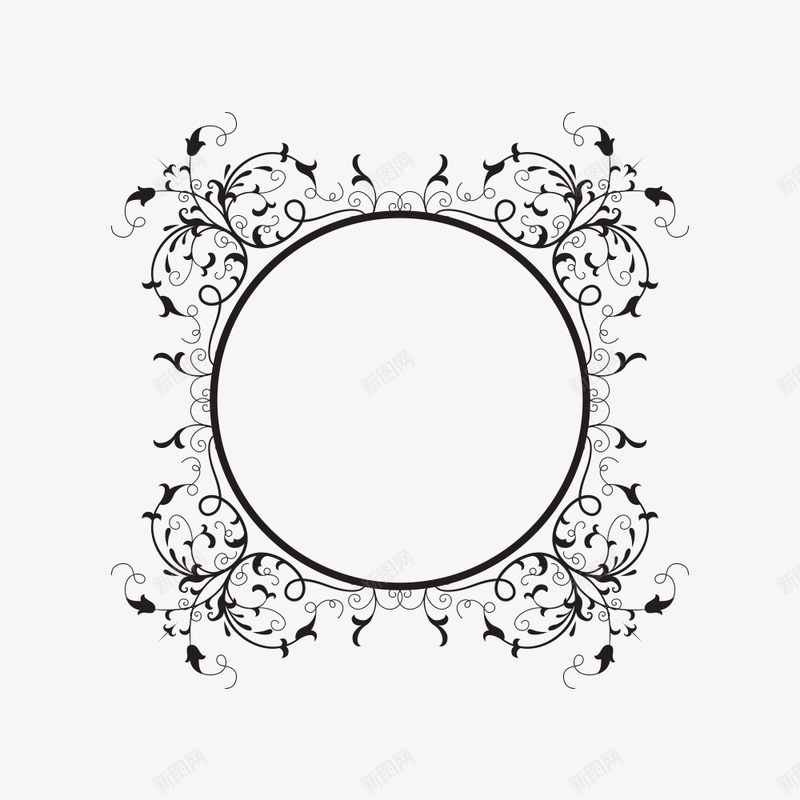 手绘欧式边框png免抠素材_新图网 https://ixintu.com 创意图 卡通 可爱 彩色图 手绘图 欧式 简单 背景 边框
