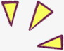 几何三角形png免抠素材_新图网 https://ixintu.com 三角形 几何 效果 漫画 立体 黄色