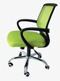 绿色滑轮办公坐椅高清图片