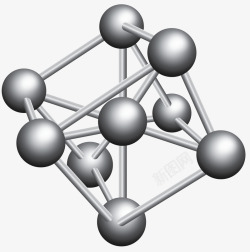 原子球金属材质迷你风格原子球矢量图高清图片