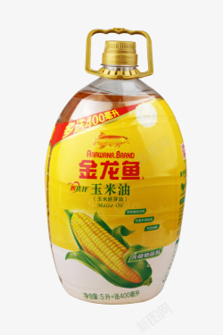鲁花玉米油油金龙鱼玉米胚芽油5L送400ml高清图片