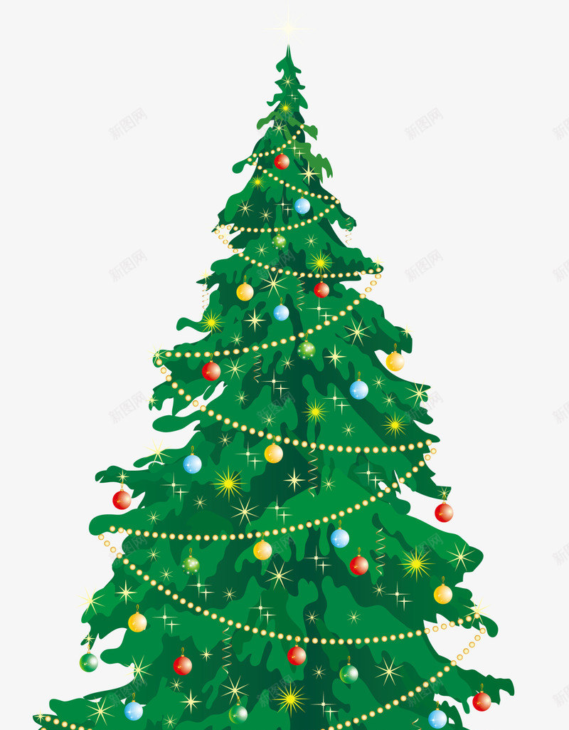 绿色卡通圣诞树png免抠素材_新图网 https://ixintu.com 冬日树木 圣诞快乐 圣诞节 绿色树木 节日树木 装饰图案