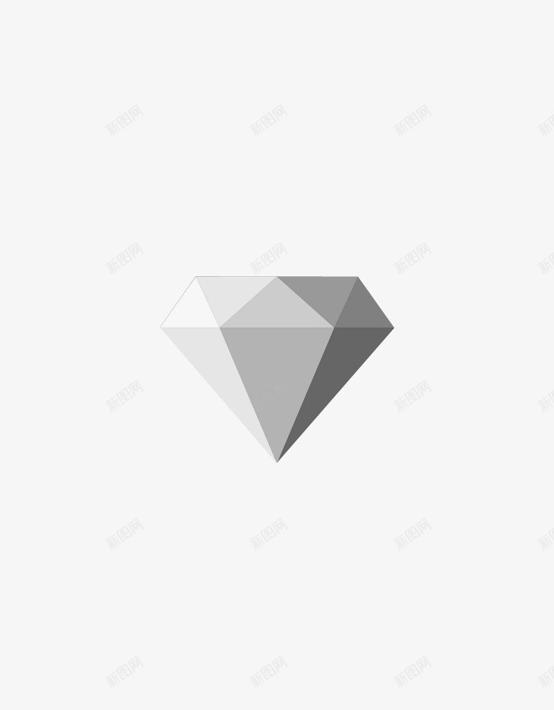 灰色钻石png免抠素材_新图网 https://ixintu.com 五边形 灰色 钻石