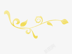 黄色玫瑰花纹素材