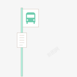 公共汽车矢量图一个手绘的露天巴士站矢量图高清图片