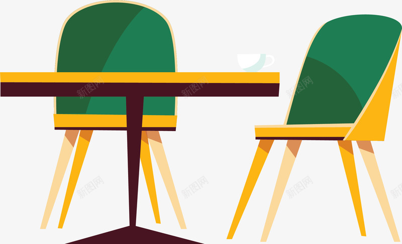 餐厅黄绿色餐桌椅矢量图ai免抠素材_新图网 https://ixintu.com 矢量png 餐厅 餐厅餐桌椅 餐桌 餐桌椅 黄绿色 矢量图