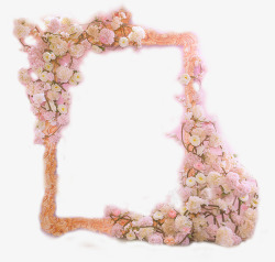 粉色浪漫花朵展示区素材