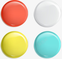 彩色水晶按钮手绘彩色圆形按钮图标高清图片