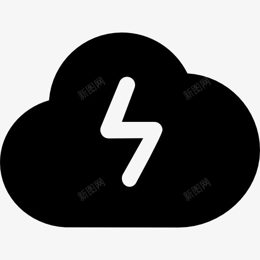 暴风雨的乌云和闪电的形状在图标png_新图网 https://ixintu.com 云 大杯固体 天气 暗 暴风雨 符号 螺栓 闪电 黑