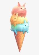 搞笑冰淇淋png免抠素材_新图网 https://ixintu.com 七彩 创意 卡通可爱 小兔子