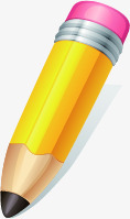黄色铅笔卡通学习素材