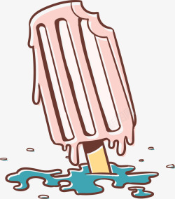 美味冰棒夏天融化的美味冰棒矢量图高清图片