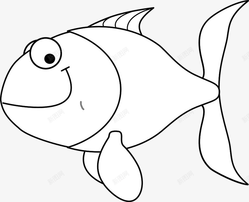 手绘卡通线条鱼图标png_新图网 https://ixintu.com 卡通 手绘 手绘卡通线条鱼 手绘卡通线条鱼PNG 简单 线条 鱼