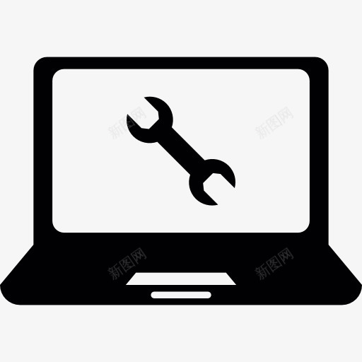 笔记本电脑图标png_新图网 https://ixintu.com 修复 屏幕 扳手 监控工具 计算机技术