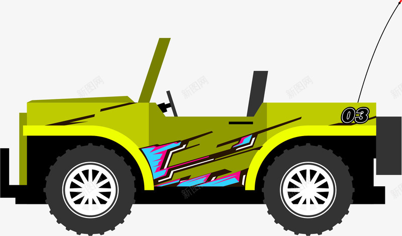 遥控镂空卡通越野车矢量图eps免抠素材_新图网 https://ixintu.com 卡通风格 吉普越野车 开窗 开窗吉普车 遥控 镂空 矢量图