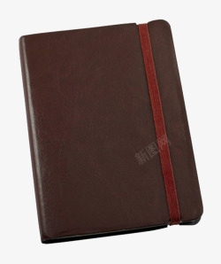 红色本子红棕色皮质笔记本高清图片