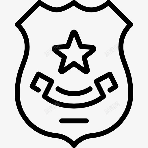 警察徽章图标png_新图网 https://ixintu.com 安全警察 徽章 盾标志 警察徽章