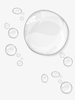 水珠露珠水滴白色清新水滴背景高清图片