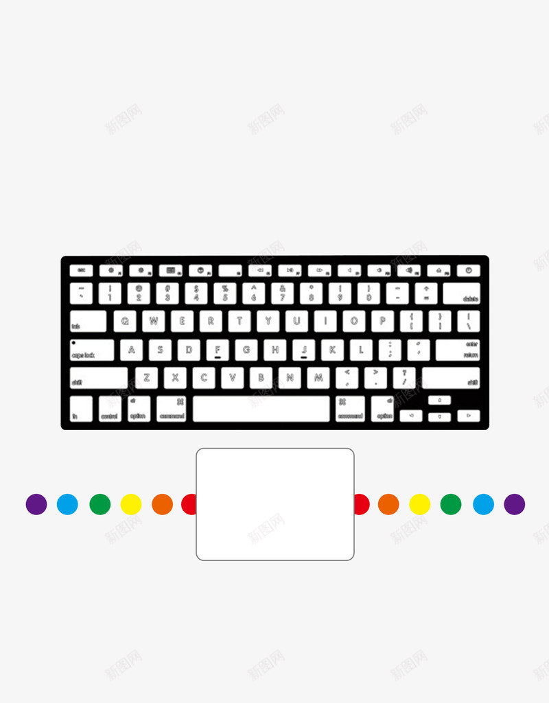 电脑键盘彩色省略号图标png_新图网 https://ixintu.com 平面 彩色 扁平化 电脑键盘 省略号