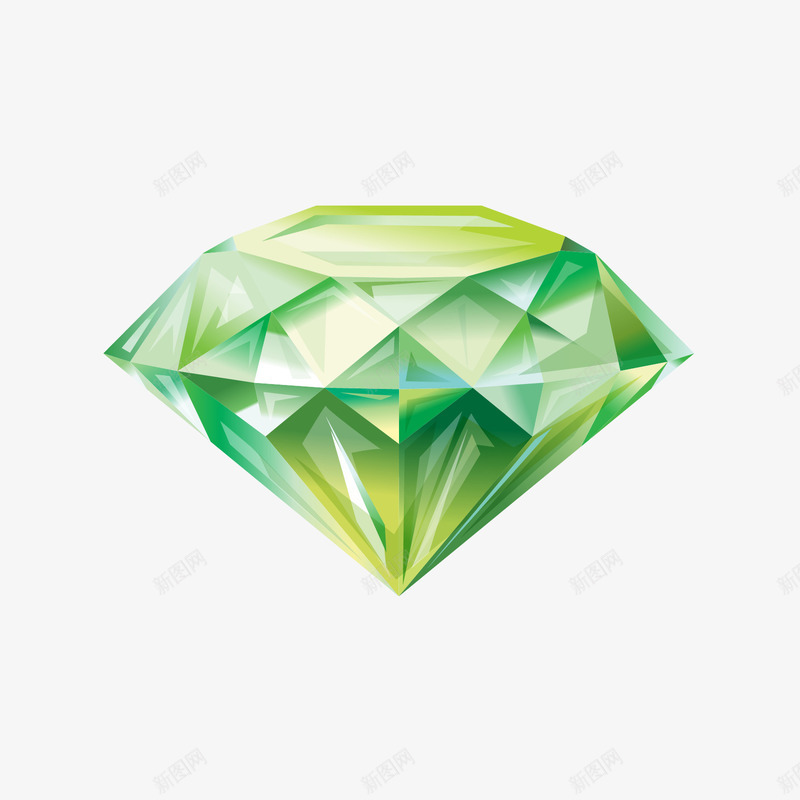 彩色钻石装饰元素矢量图eps免抠素材_新图网 https://ixintu.com 宣传 彩色 绿色 钻石 矢量图
