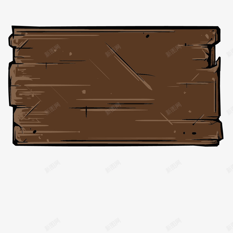 棕色可爱卡通木板矢量图ai免抠素材_新图网 https://ixintu.com 卡通 可爱 手绘 木板 木质 棕色 简单 长方形 矢量图