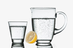 饮用水白开水柠檬高清图片