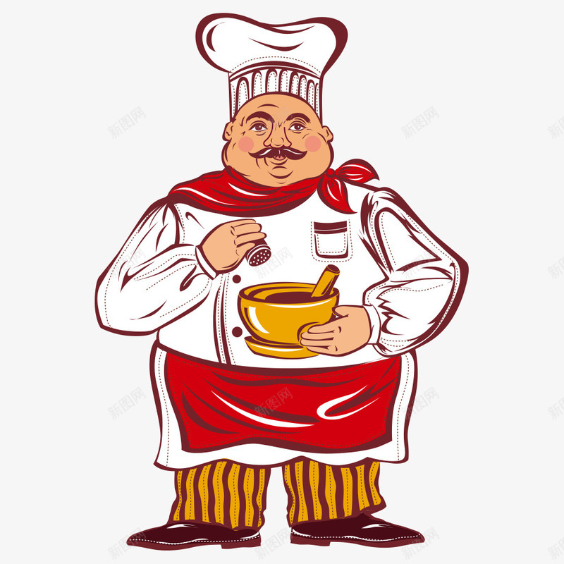 厨师png免抠素材_新图网 https://ixintu.com 人物 卡通人物 厨师 厨师职业 大厨 烹饪 餐饮 餐饮行业