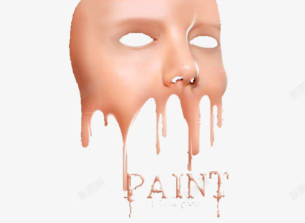 创意油漆psd免抠素材_新图网 https://ixintu.com 人皮面具 免费创意图片素材 油漆 简单