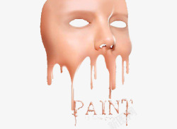 人皮面具创意油漆高清图片