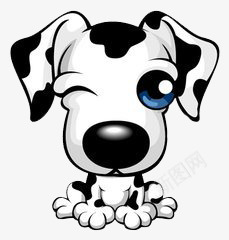 斑点狗png免抠素材_新图网 https://ixintu.com 卡通 可爱 填色练习 手绘 斑点狗 斑点狗图案 黑白 黑白斑点狗