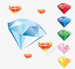 五彩水晶五彩缤纷的钻石高清图片