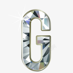 钻石英文字母G素材