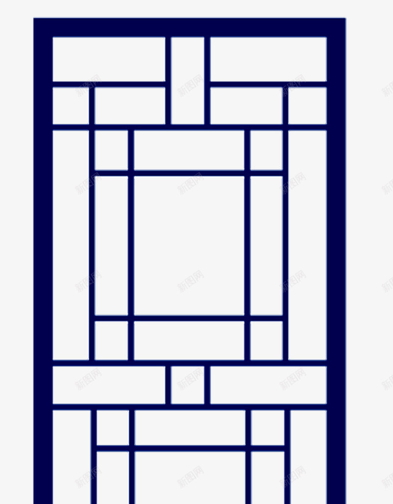 蓝色古风简单棱格png免抠素材_新图网 https://ixintu.com 中国风蓝色棱格 古风棱格 古风蓝色棱格 格子 棱格 简单棱格 蓝色棱格