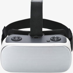 黑白色头戴VR头盔实物银白色头戴式vr盒子高清图片