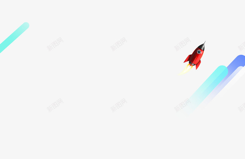飘浮火箭png免抠素材_新图网 https://ixintu.com 双十一 彩色 漂浮 火箭 素材 红色