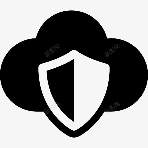 安全防护云图标png_新图网 https://ixintu.com 云存储 云安全 安全系统 数据存储 界面 盾
