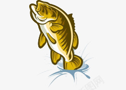 卡通手绘跃出水面的鱼插画png免抠素材_新图网 https://ixintu.com 卡通手绘 插画 海底动物 跃出水面的鱼