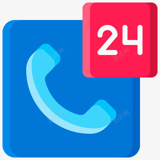 蓝色打电话医疗图标psd_新图网 https://ixintu.com 24小时 健康 医疗相关 图标 求救电话 简单 蓝色