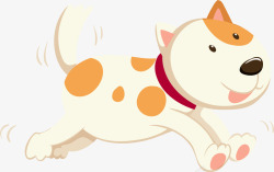 可爱斑点狗卡通奔跑着的小狗高清图片