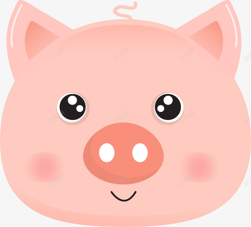 2019猪年呆萌头像png免抠素材_新图网 https://ixintu.com 2019猪年 动物头像 卡通 可爱 头像 小猪 猪崽 矢量图案