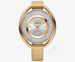 施华洛世奇手表金色皮带手表高清图片